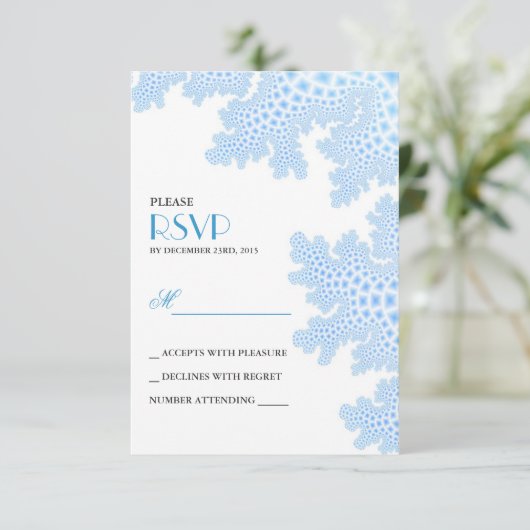 Zee Coral Beach Wedding RSVP kaarten (Staand voorkant)