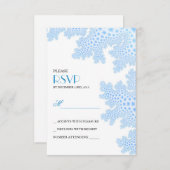 Zee Coral Beach Wedding RSVP kaarten (Voorkant / Achterkant)