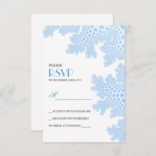 Zee Coral Beach Wedding RSVP kaarten (Voorkant / Achterkant)