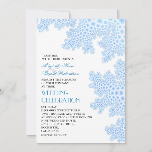 Zee Coral Modern Beach Huwelijksuitnodiging Kaart (Voorkant)