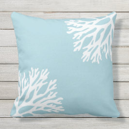 Zee Coral Silhouettes (Blue Daiquiri) Buitenkussen