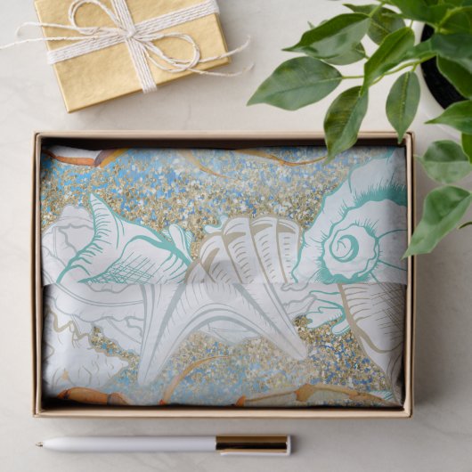 Zee Crab Shell Waterverf Tissuepapier (Geschenk)