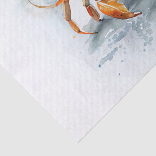 Zee Crab Waterverf Tissuepapier (Detail)