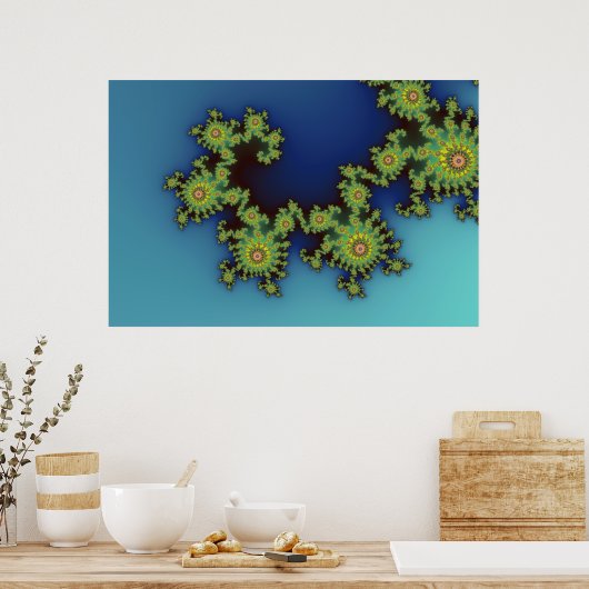 Zee creatie - Fractaal Poster (Keuken)
