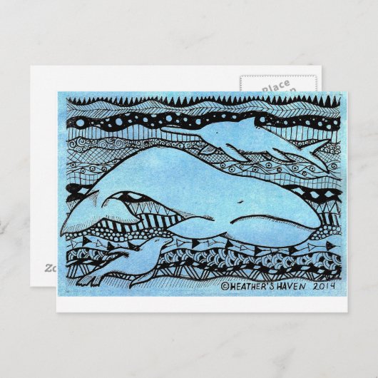 Zee creaties briefkaart (Voorkant / Achterkant)