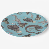 Zee creaties papieren bordje (Gekanteld)