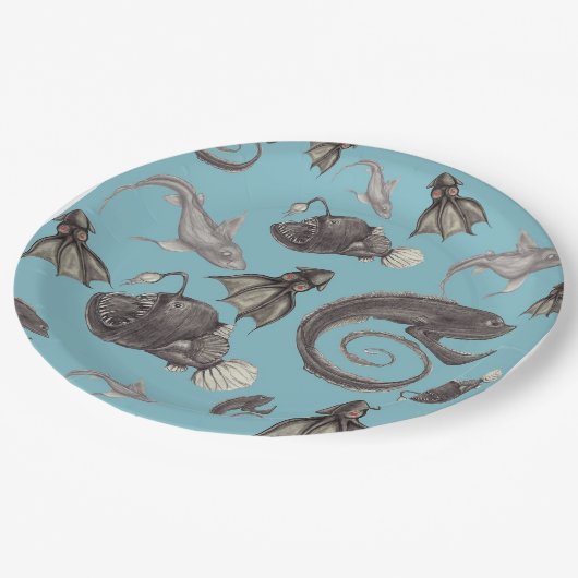 Zee creaties papieren bordje (Gekanteld)