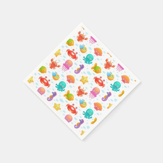 Zee creaties servet (Hoek)