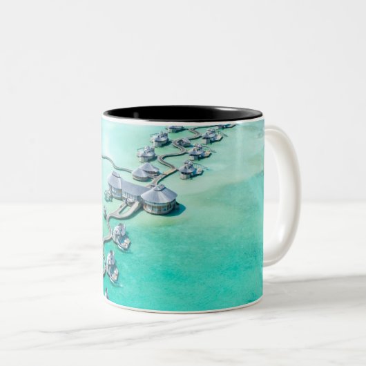 Zee creaties tweekleurige koffiemok (Voorkant rechts)