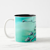 Zee creaties tweekleurige koffiemok (Links)