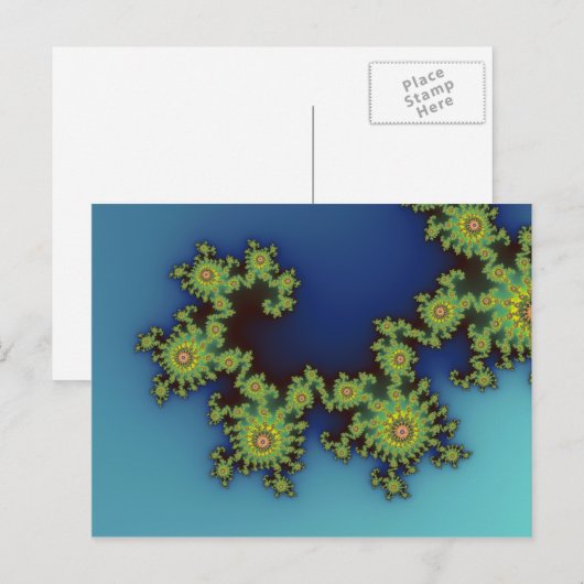 Zee creatinatie - fractaal Briefkaart (Voorkant / Achterkant)