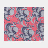  Zee Creatinatie Octopus Fleece Deken (Voorkant (Horizontaal))