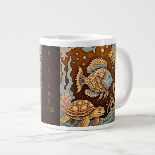 Zee Creature in Batik, Mok (Voorkant rechts)