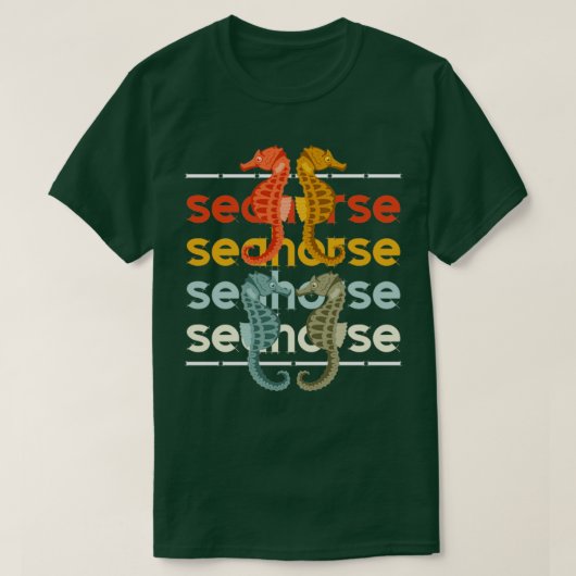 Zee Creature Ocean Aquarium Zoo Keeper Seahorse T-shirt (Design voorkant)