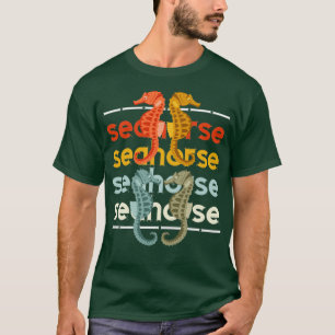 Zee Creature Ocean Aquarium Zoo Keeper Seahorse T-shirt