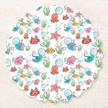 Zee Creature onderzetters, zee Creature Table Ware