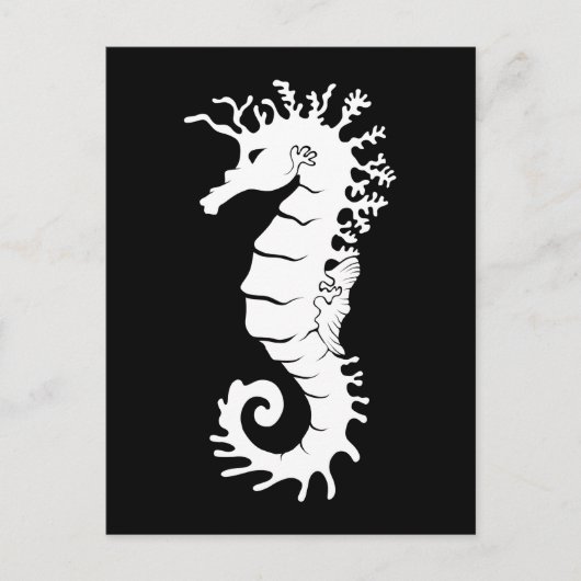 Zee Creature Silhouette - Seapaarden Briefkaart (Voorkant)