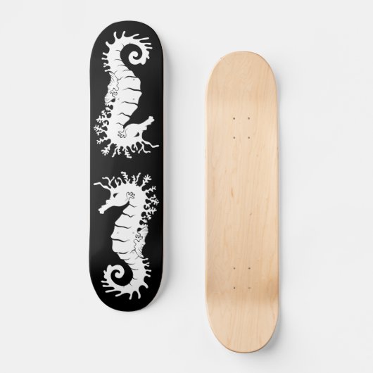 Zee Creature Silhouette - Seapaarden Persoonlijk Skateboard (Voorkant)
