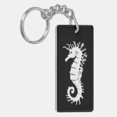 Zee Creature Silhouette - Seapaarden Sleutelhanger (Voorkant Links)