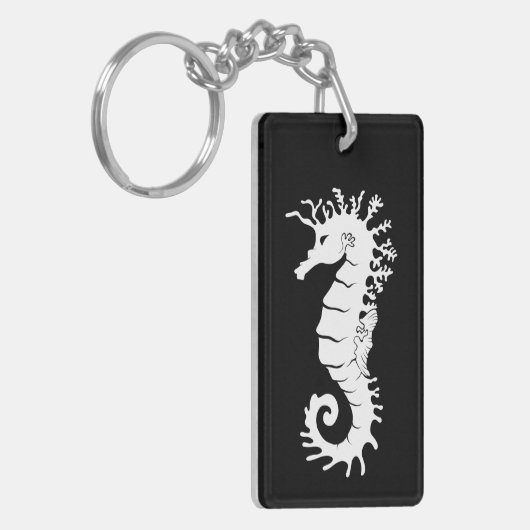 Zee Creature Silhouette - Seapaarden Sleutelhanger (Voorkant Links)