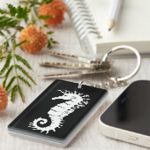 Zee Creature Silhouette - Seapaarden Sleutelhanger (Voorkant Rechts)