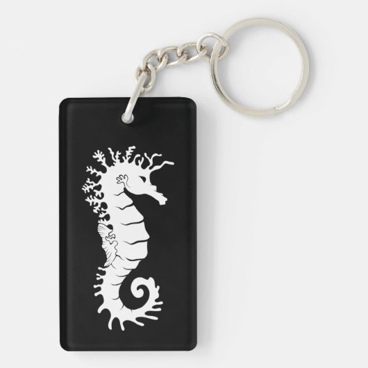 Zee Creature Silhouette - Seapaarden Sleutelhanger (achterkant)