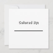 Zee Creature Stingray | Kleurplaat van kind Kaart (Achterkant)