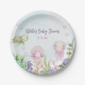 Zee Creatures Baby shower Borden Papieren Bordje (Voorkant)