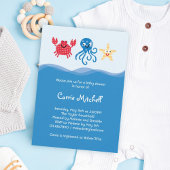 Zee Creatures Baby shower Invitation Kaart