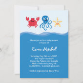 Zee Creatures Baby shower Invitation Kaart (Voorkant)