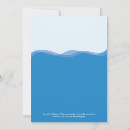 Zee Creatures Baby shower Invitation Kaart (Achterkant)