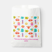 Zee Creatures Birthday Party Baby shower Bedankzakje (Voorkant)