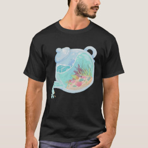 Zee Creatures Fish Theepot Zoutwater Koraalrif AQU T-shirt