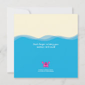 Zee Creatures Girl Birthday Invitation Kaart (Achterkant)