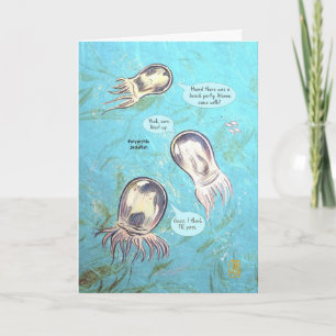 Zee Creatures Jellyfish Aanmoediging Kaart