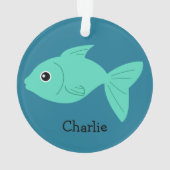 Zee creeert aangepaste monogram ornament (achterkant)