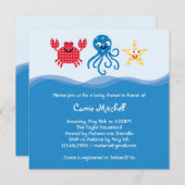Zee creeert Baby shower Uitnodiging (Voorkant / Achterkant)