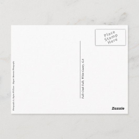 Zee Creek Herfsten Briefkaart (Achterkant)