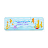 ZEE CRITTERS AFDRUKBARE ADRESETIKETTEN ETIKET (Voorkant)