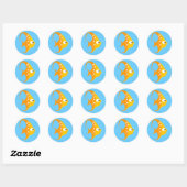 ZEE CRITTERS ANGEL FISH Envelope Seals / Toppers Ronde Sticker (Vel)