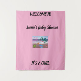 Zee Critters Baby shower Roze Achtergrond Wandkleed