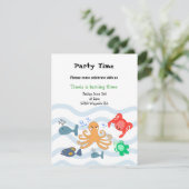 Zee Critters Birthday Party Invitation Kaart (Staand voorkant)