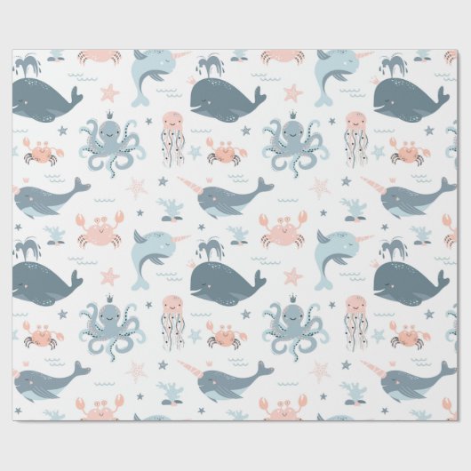 Zee Critters Cadeaupapier (Vlak)