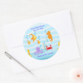 ZEE CRITTERS onder Zee Baby shower gunst Sticker (Envelop)