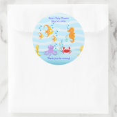 ZEE CRITTERS onder Zee Baby shower gunst Sticker (Tas)