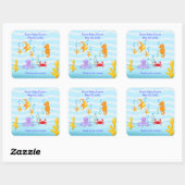 ZEE CRITTERS Onder Zee SQUARE Favor Sticker (Vel)