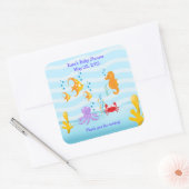 ZEE CRITTERS Onder Zee SQUARE Favor Sticker (Envelop)