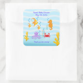 ZEE CRITTERS Onder Zee SQUARE Favor Sticker (Tas)