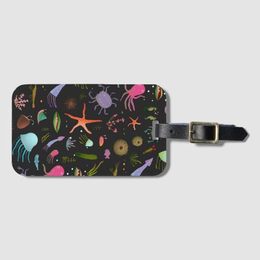 Zee Critters Patroon Bagagelabel (Voorkant (horizontaal))