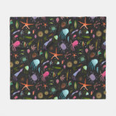 Zee Critters Patroon Fleece Deken (Voorkant (Horizontaal))